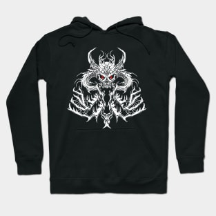 SAMURAI DEMON SKULL MASK WHITE Hoodie